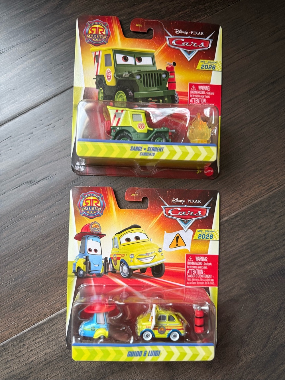Disney Pixar Cars Race & Rescue Luigi, Guido, Sarge 20th anniversary die cast